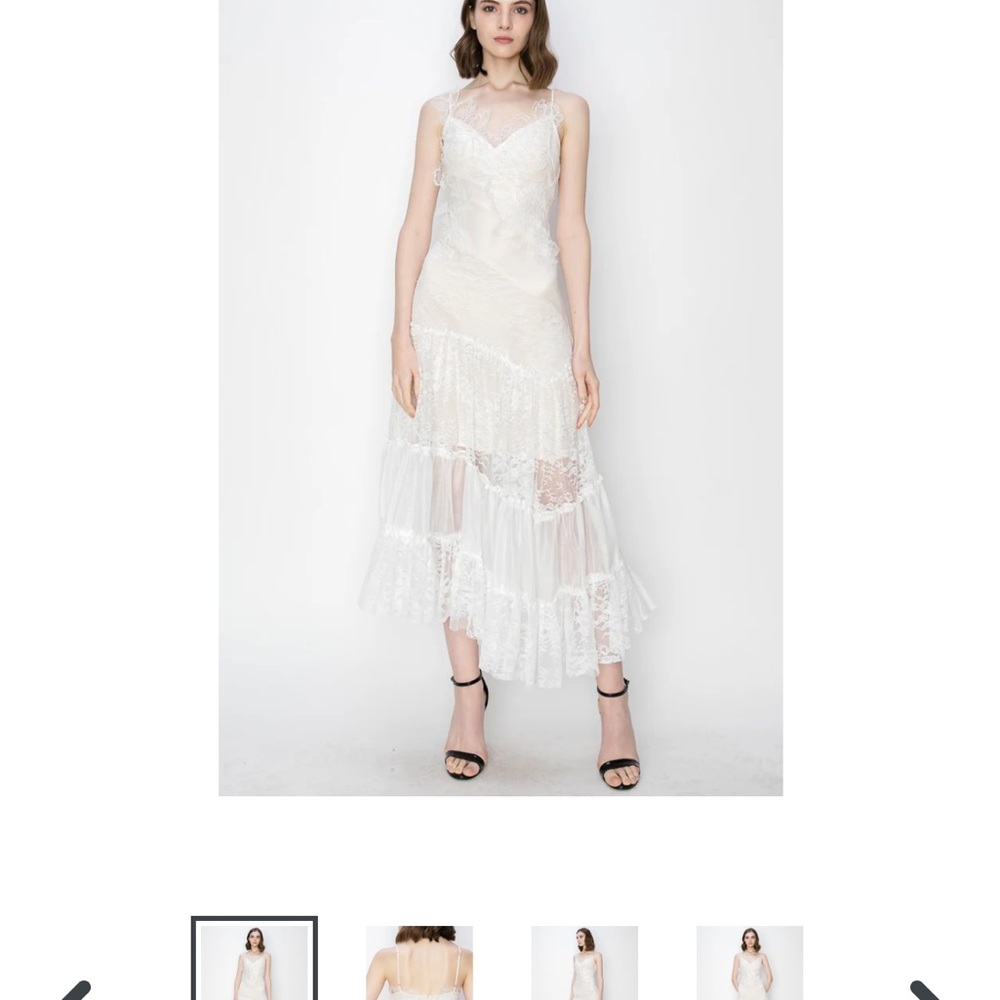 NWT Elegant White Lace Asymmetrical Dress